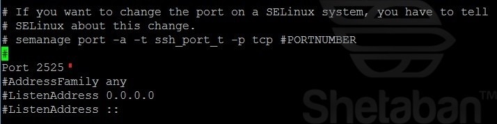 تغییر پورت SSH در CentOS 7